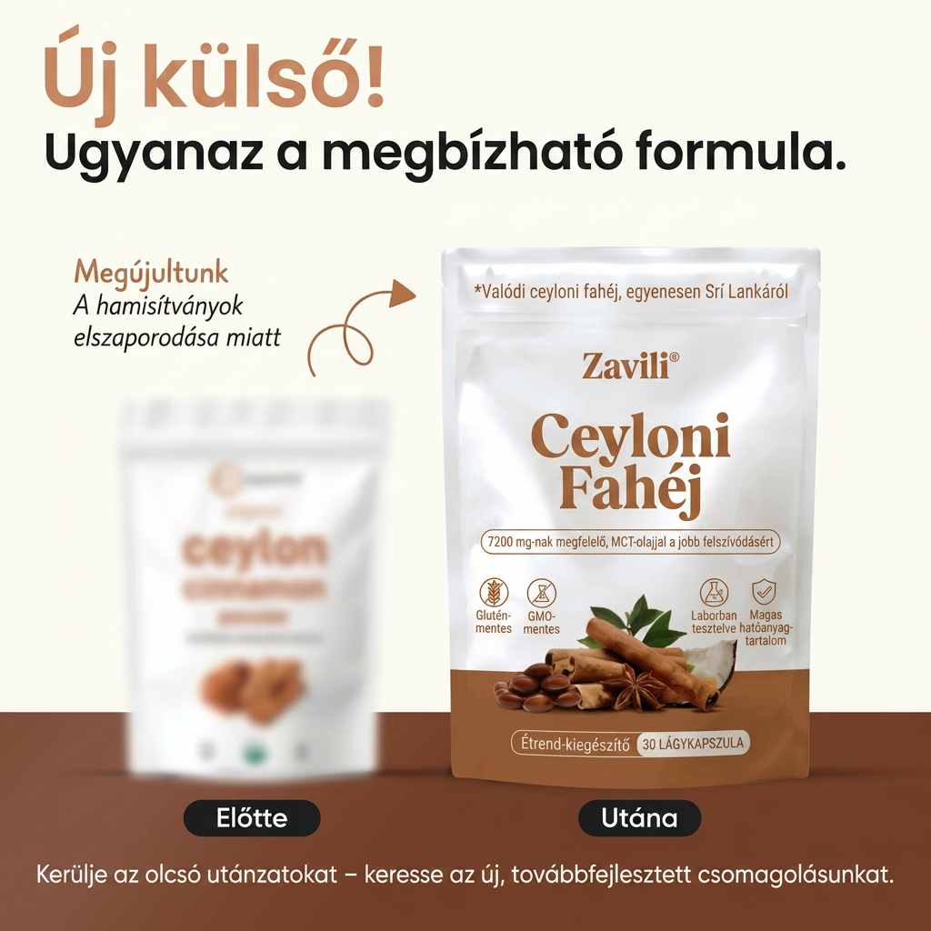 ZAVILI® Ceyloni fahéj 12:1 MCT olajjal — 30 kapszula