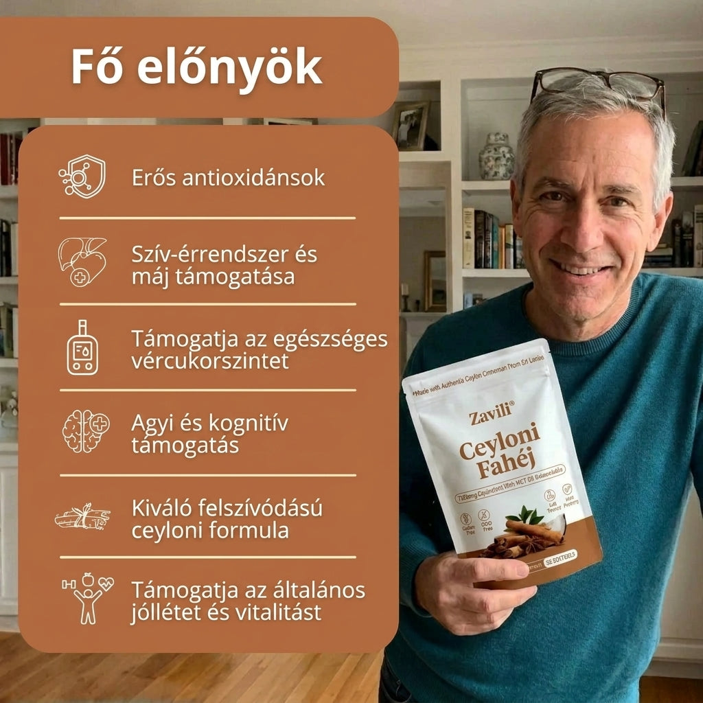 ZAVILI® Ceyloni fahéj 12:1 MCT olajjal — 30 kapszula