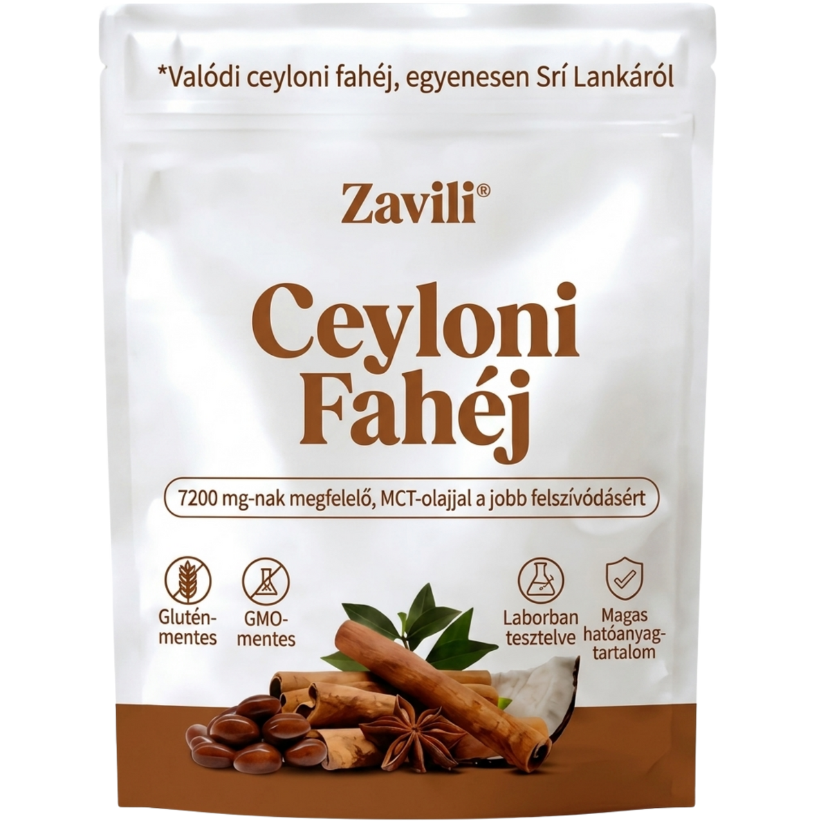 ZAVILI® Ceyloni fahéj 12:1 MCT olajjal — 30 kapszula