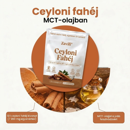 ZAVILI® Ceyloni fahéj 12:1 MCT olajjal — 30 kapszula